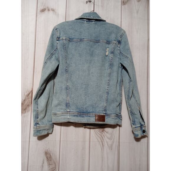 Hollister Jacket Ladies Extra Small Denim Distressed - Picture 2 of 6